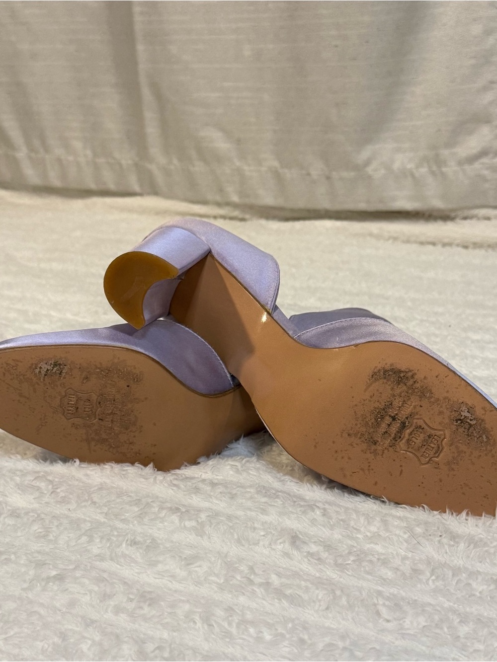 Stuart Weitzman Lilac Satin D'Orsay Pumps - Picture 4 of 5